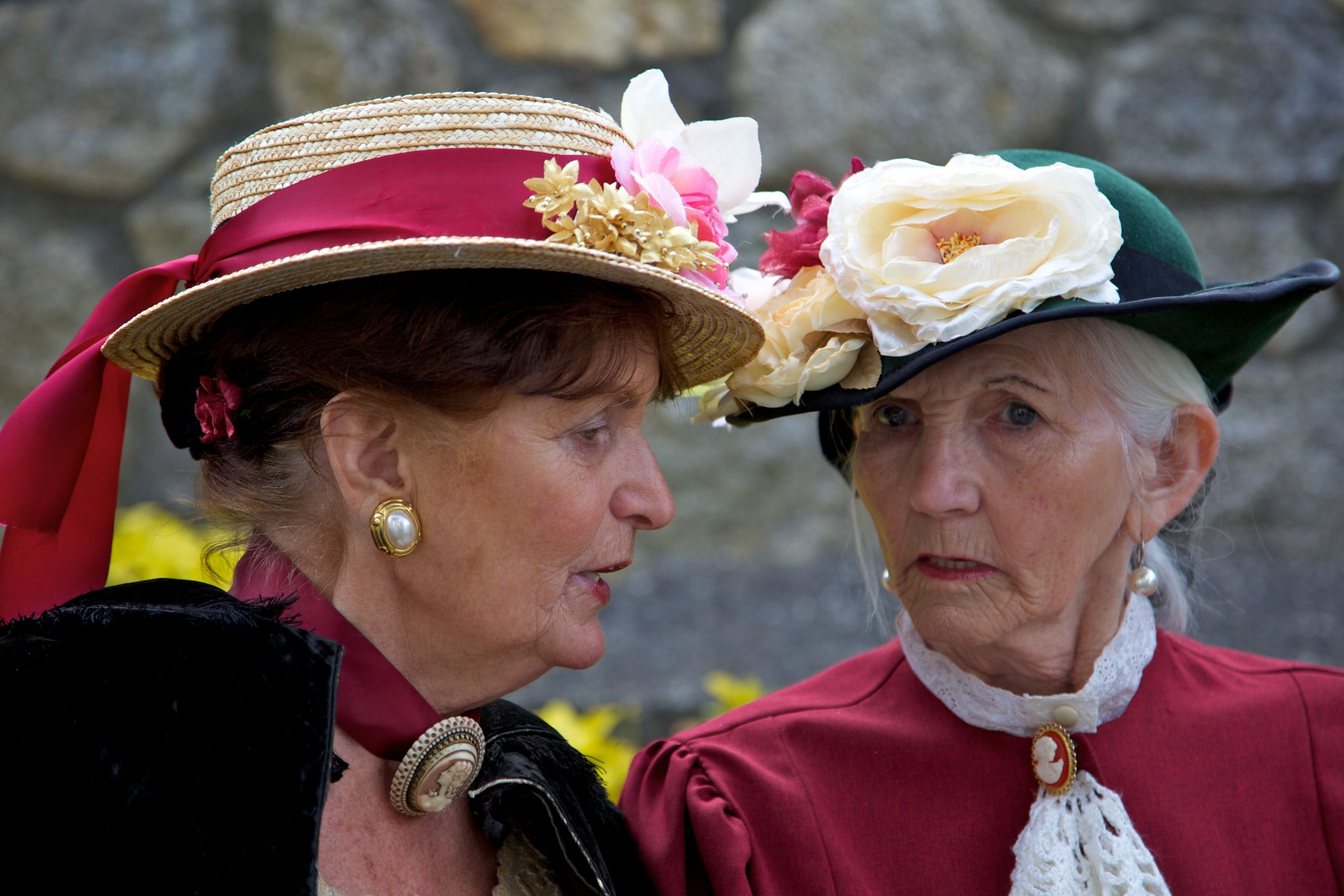 Actors dressed up for Bloomsday Guided Literary Walk at Dalkey Castle & Heritage Centre, Dalkey, Dublin, Ireland