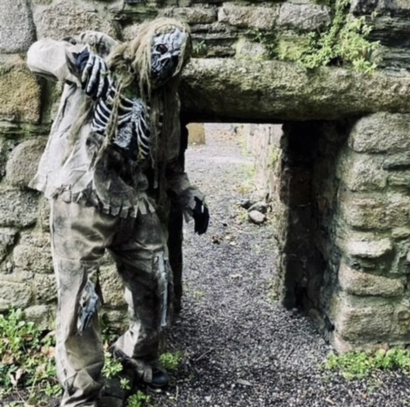 Skeleton at Dalkey Castle for Halloween