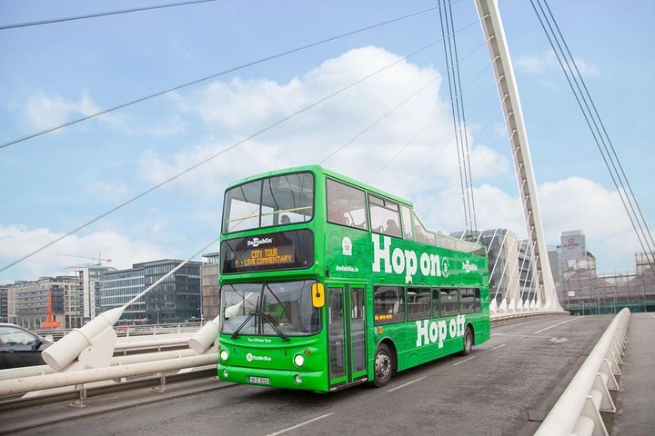 Dublin Hop On Hop Off Bus. Top tourist attraction in Dublin alongside Dalkey Castle & Heritage Centre