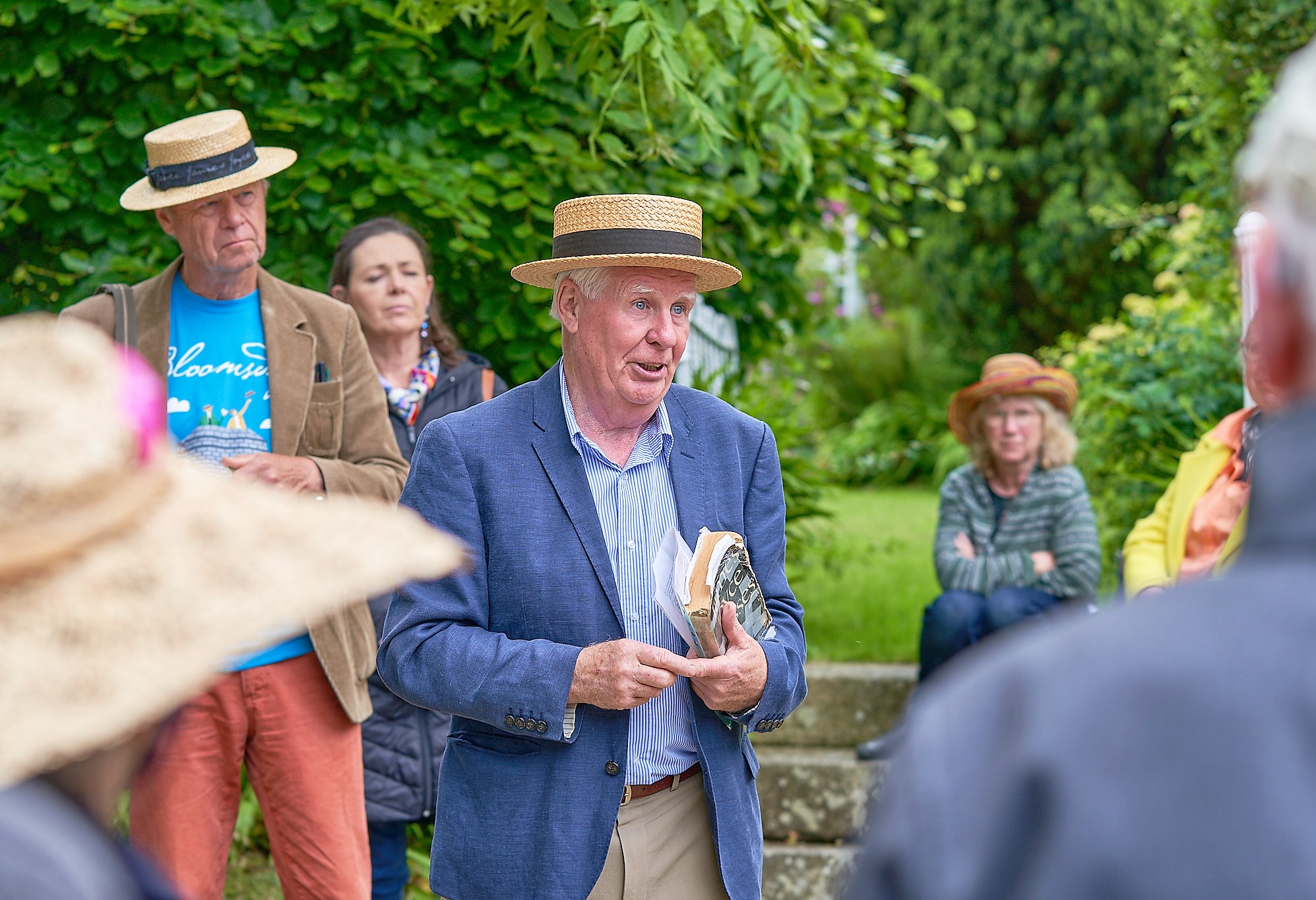 Visitors on Bloomsday Guided James Joyce Literary Walk, Dalkey Castle, Dublin, Ireland